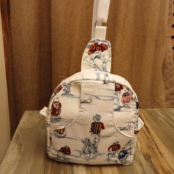 New Cowboy Rodeo Theme Mini Backpack Sling Bag Crossbody Red White Blue Rnchwear - Picture 2 of 7